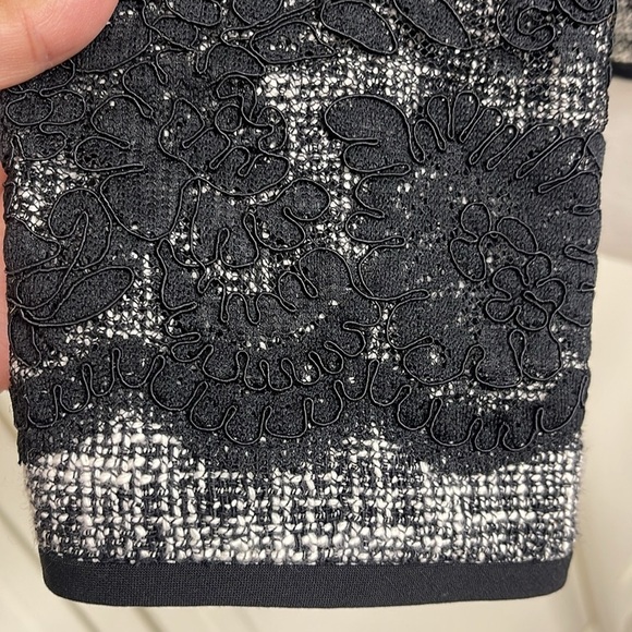 CARLISLE Vintage Women’s Black Tweed Lace Button Blazer Size 8 Boxy Elegant - Picture 4 of 13